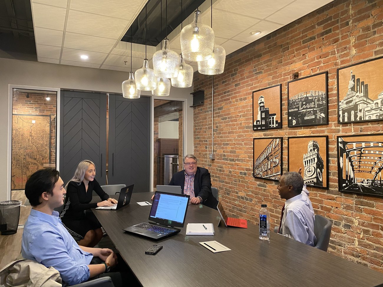 The NKrypt team collaborating in the office